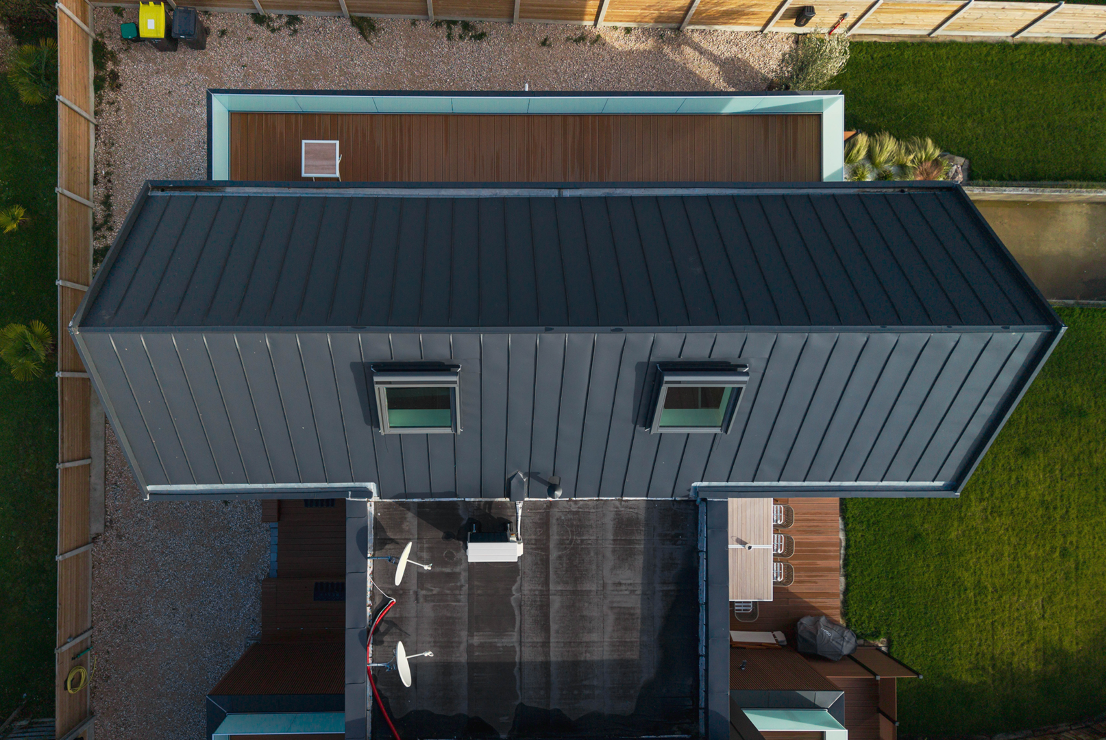 zinken dak bovenaanzicht