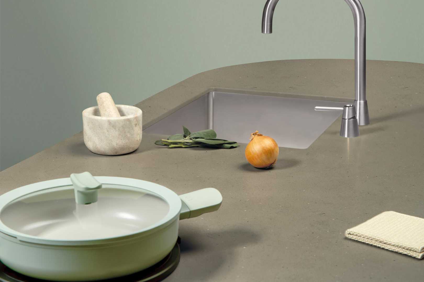 keukenblad met ronde afloop