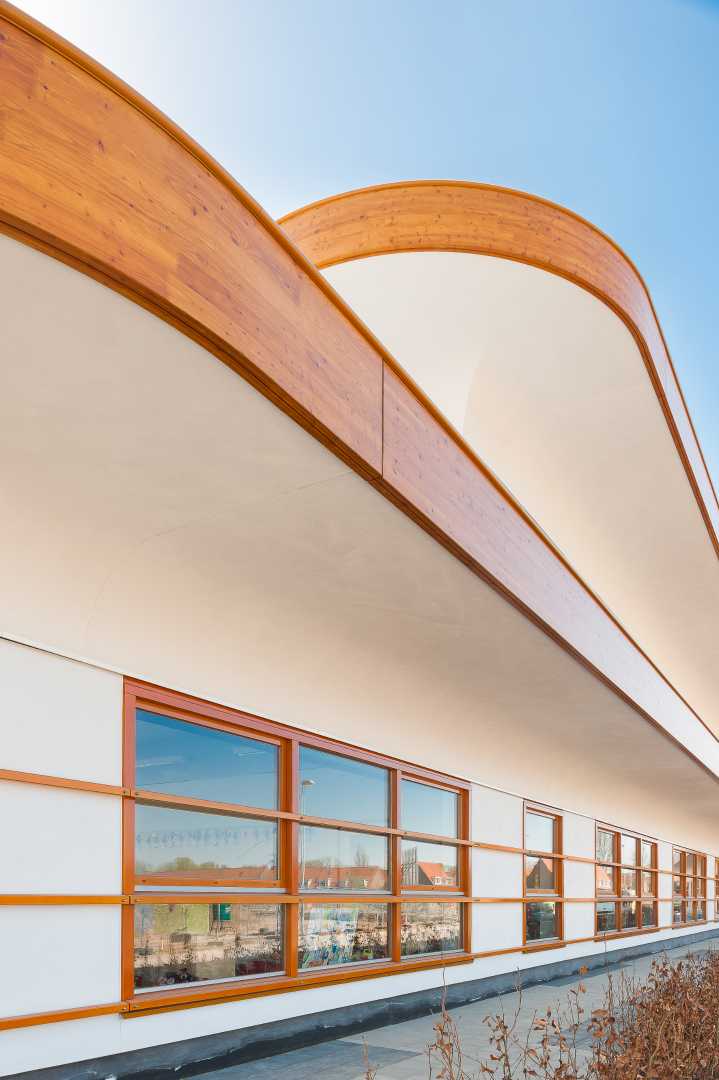 Knauf AQUAPANEL® buitenkant gebouw met bogen