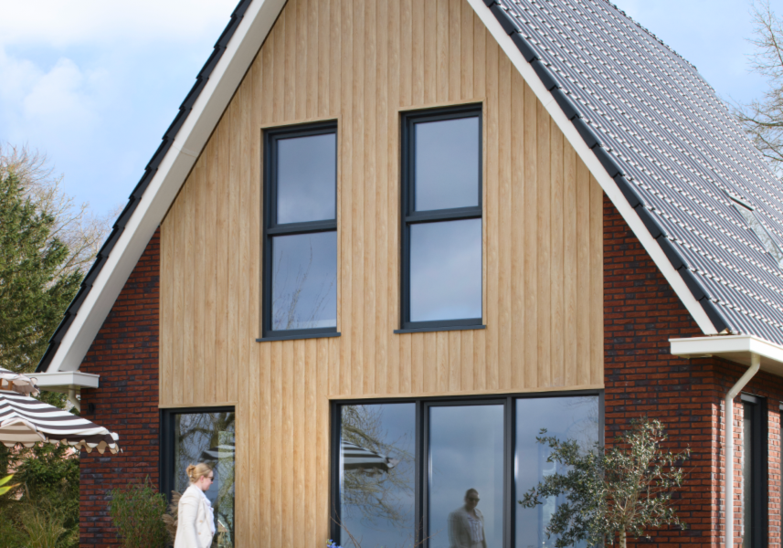 huis met gevelbekleding