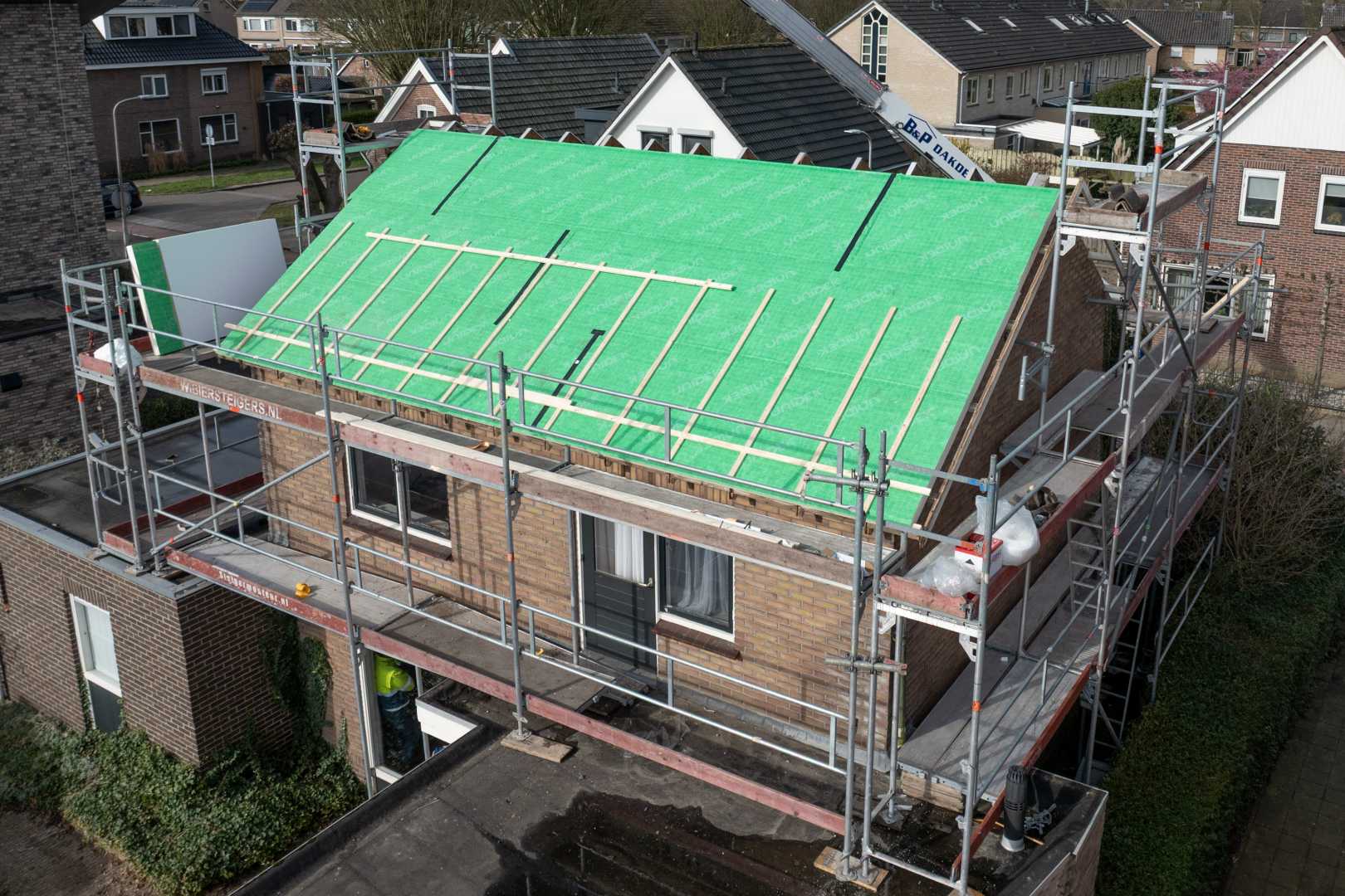 Huis met dakisolatie