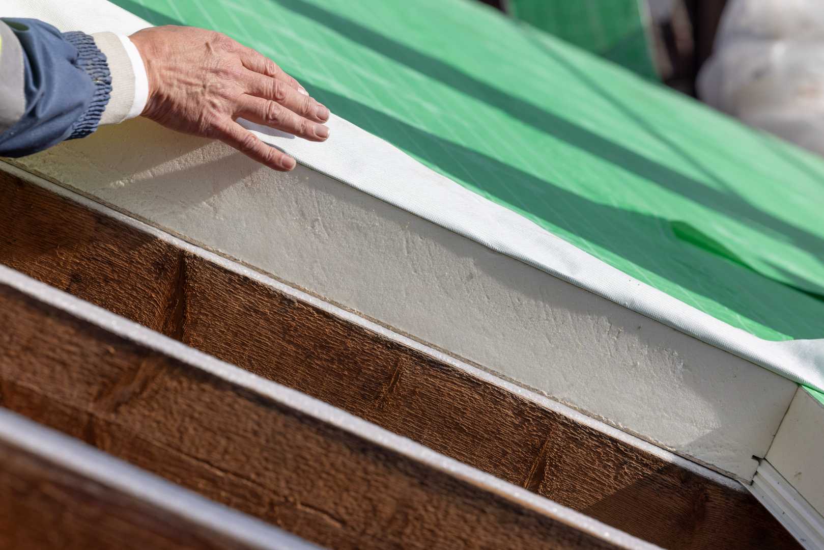 Doorsnede van dakisolatie