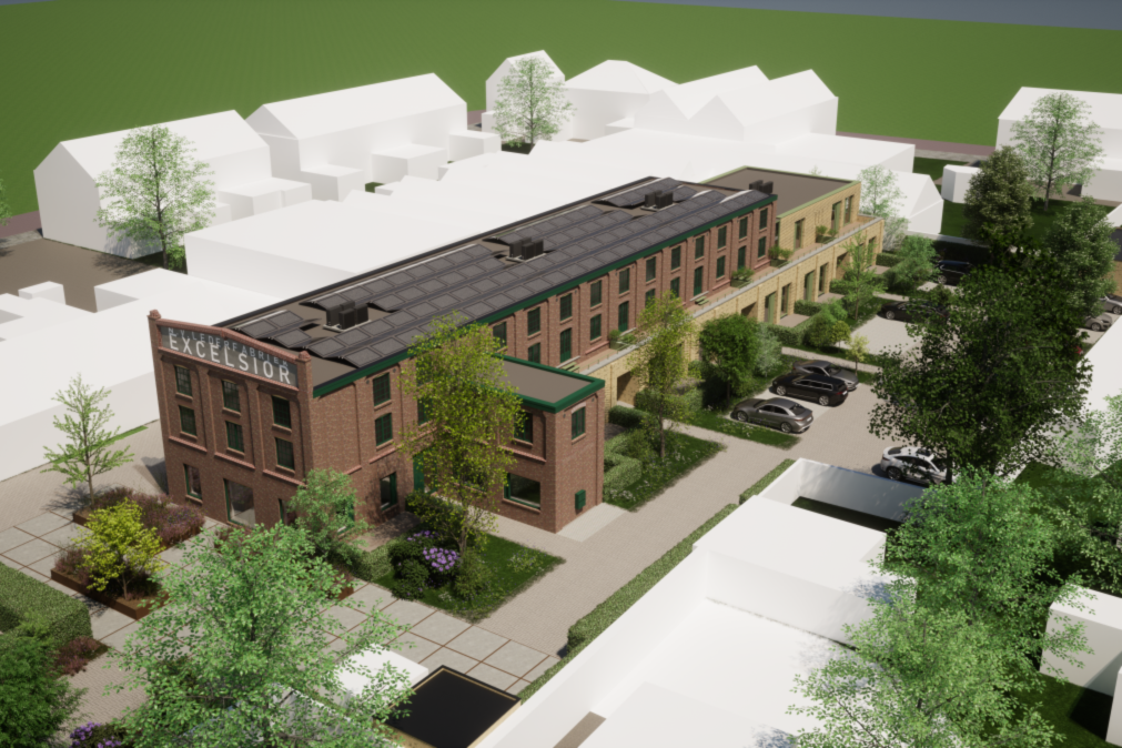 Transformatie van oud fabriekspand naar wooncomplex