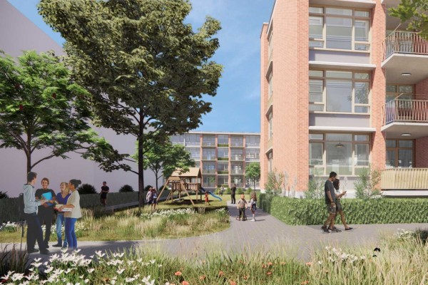 KAW impressie renovatie Mosveen Den Haag - doorkijkje