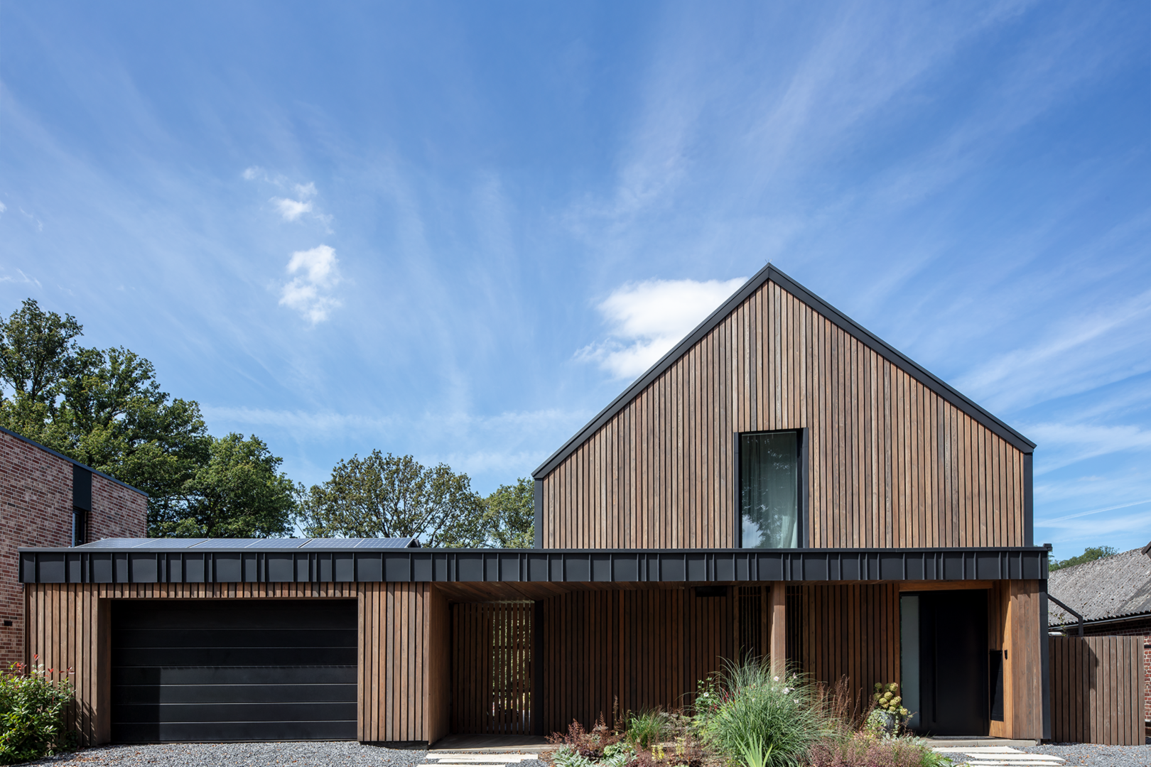 woning met gevelbekleding