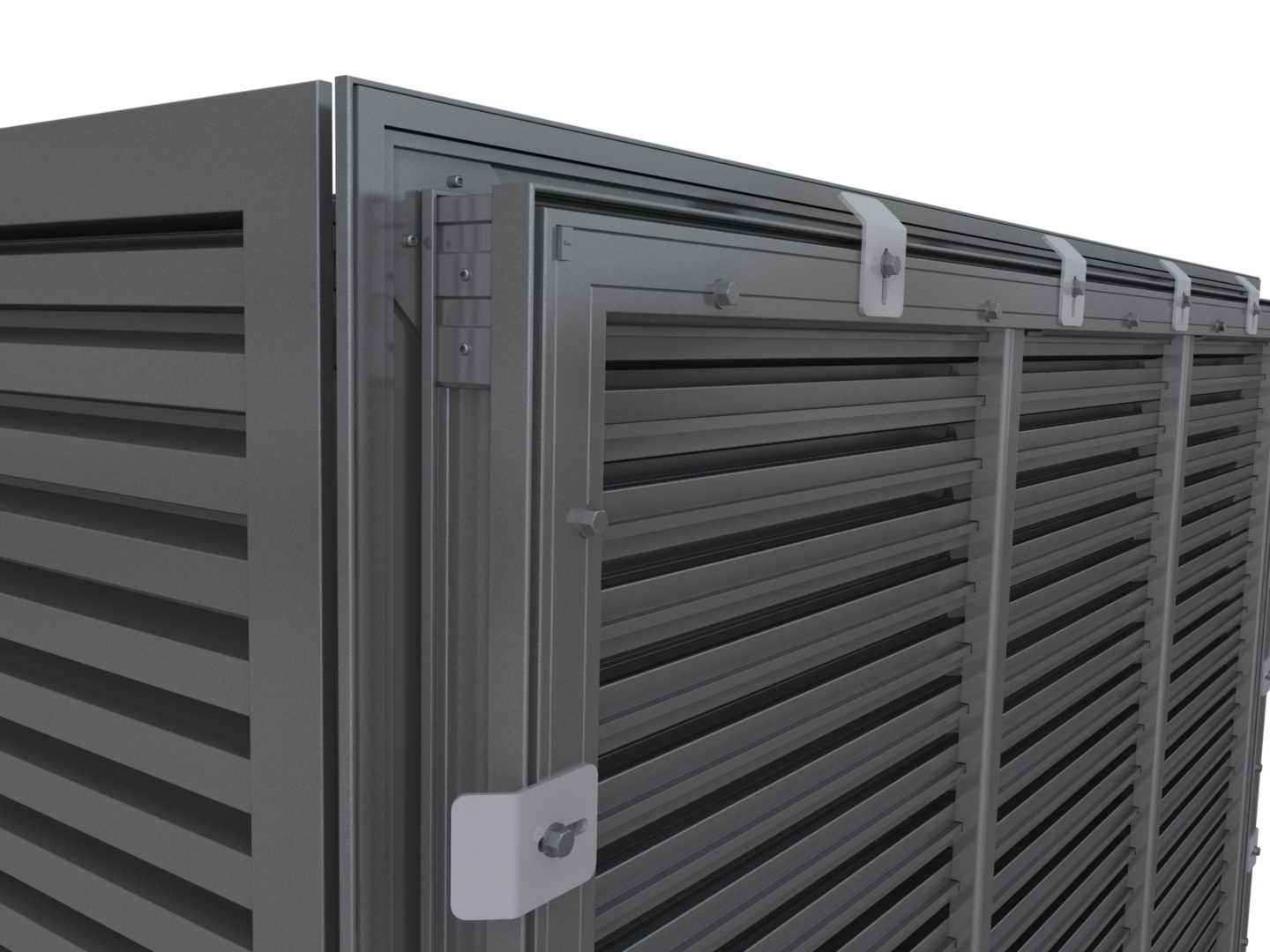 ventilatierooster met klembeugels