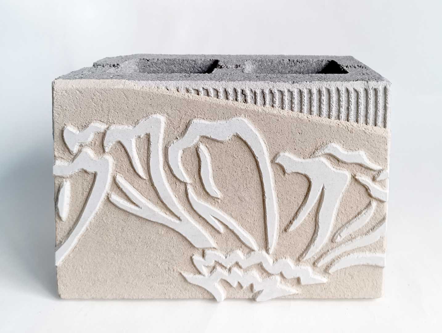 betonblok met akoestisch pleister