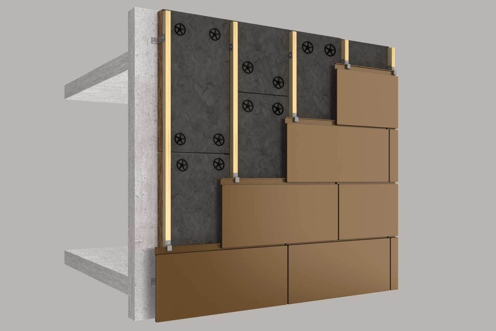 Doorsnede van een vliesgevel