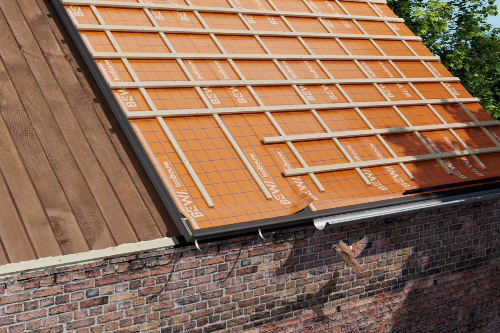 Aanbrengen van isolatie op een dak