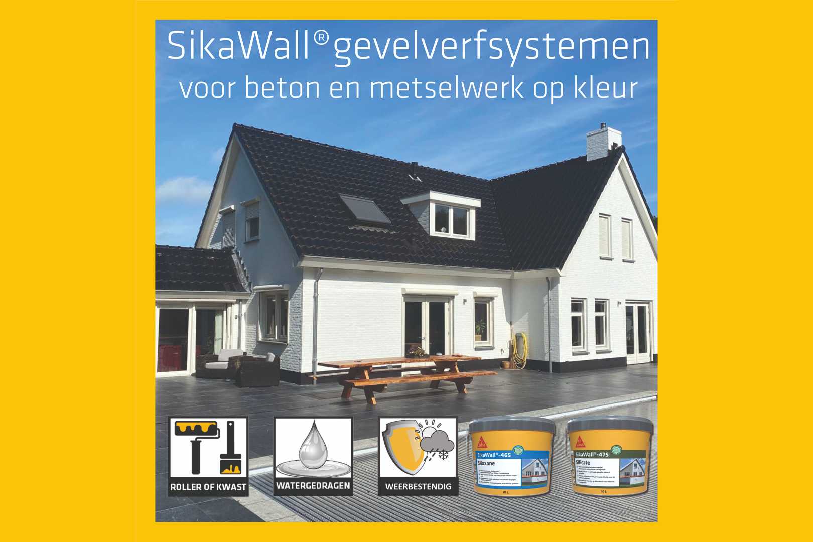 SikaWall® gevelverfsystemen voor beton en metselwerk op kleur SikaWall® gevelverfsystemen voor beton en metselwerk op kleur