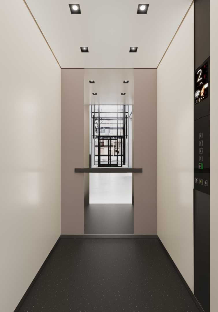 Lift met spiegel Lift met spiegel