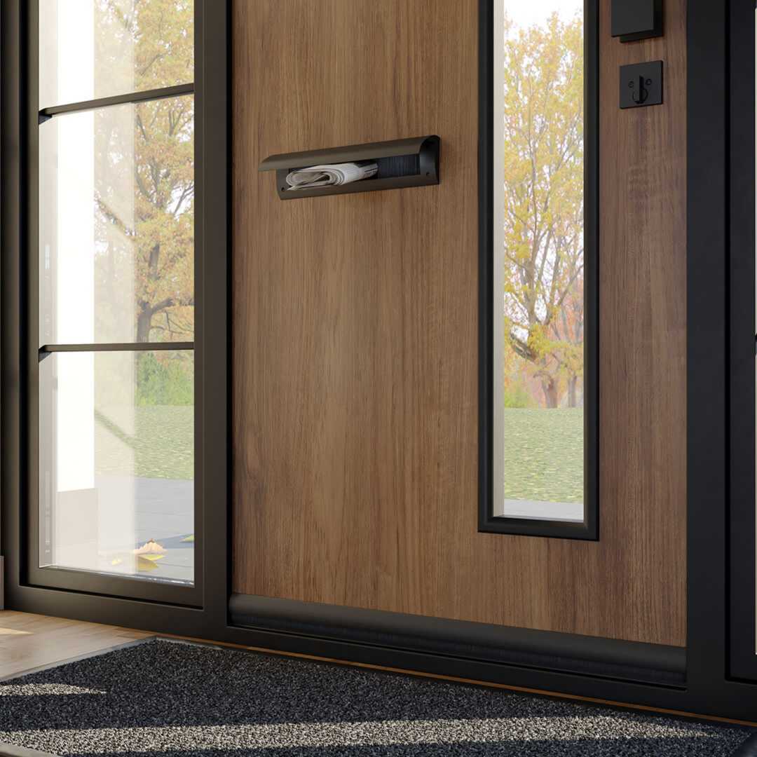 Brievenbusklep antraciet luxe