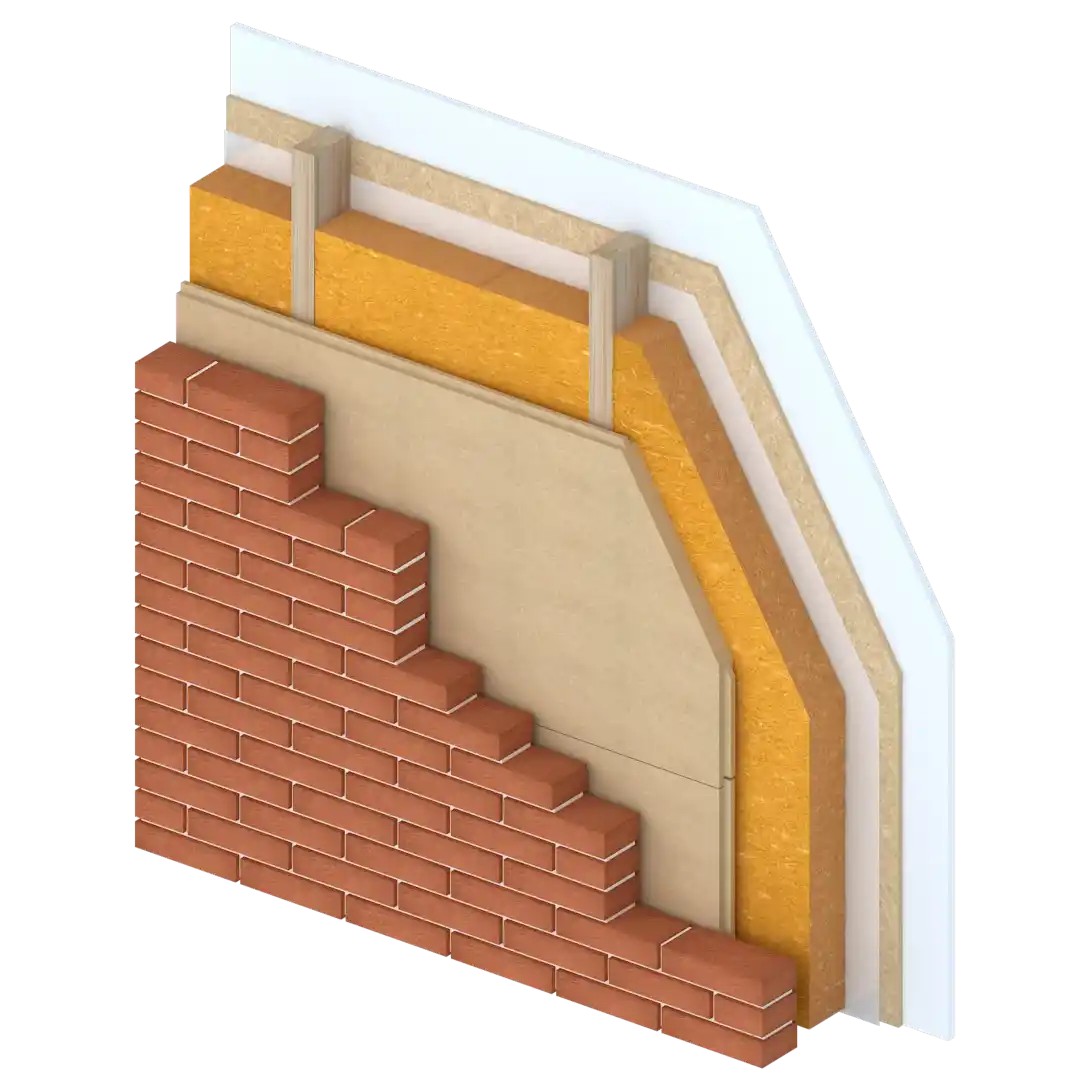 Doorsneden van een spouwmuur Doorsneden van een spouwmuur