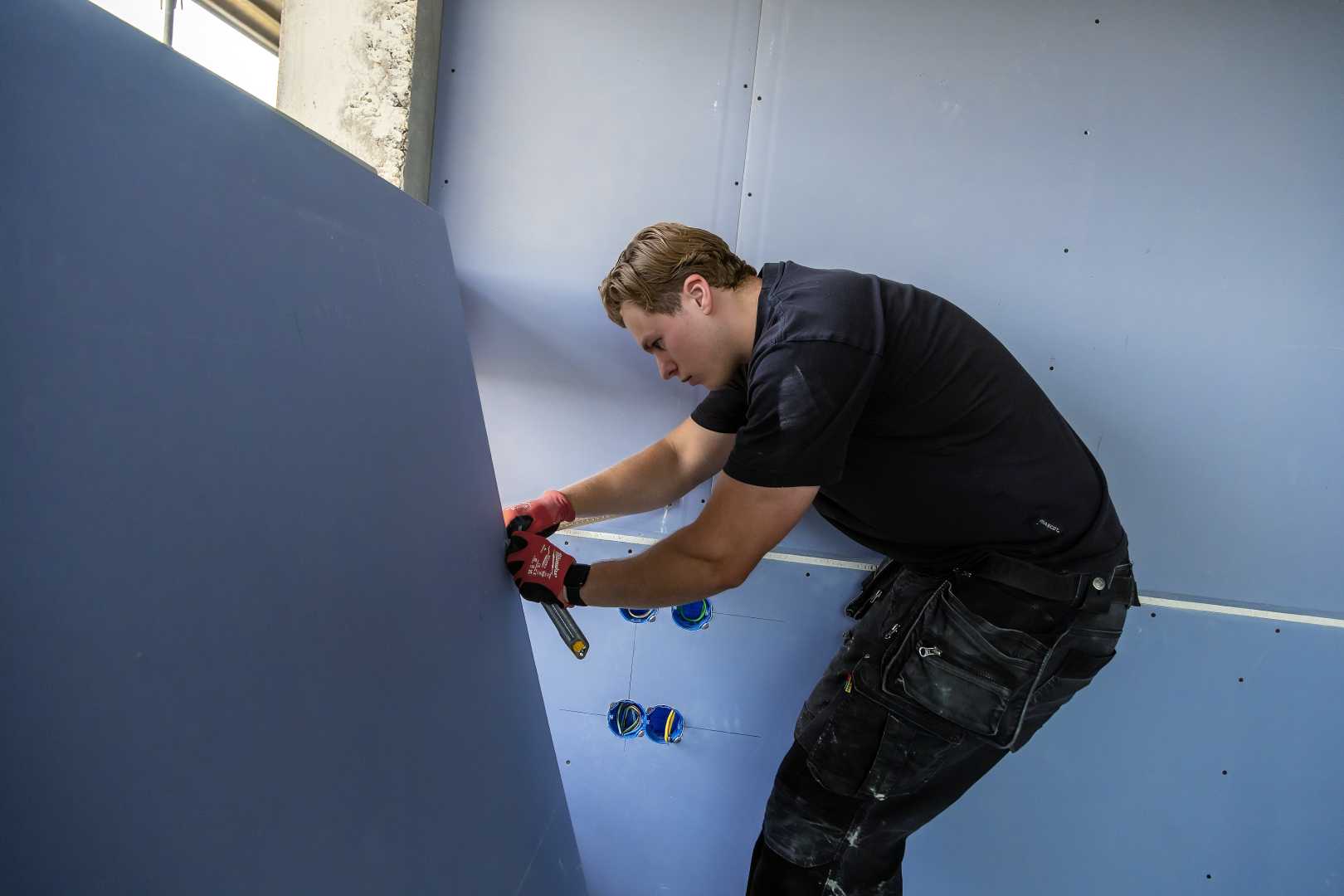 Op maat snijden van Knauf Diamond Board